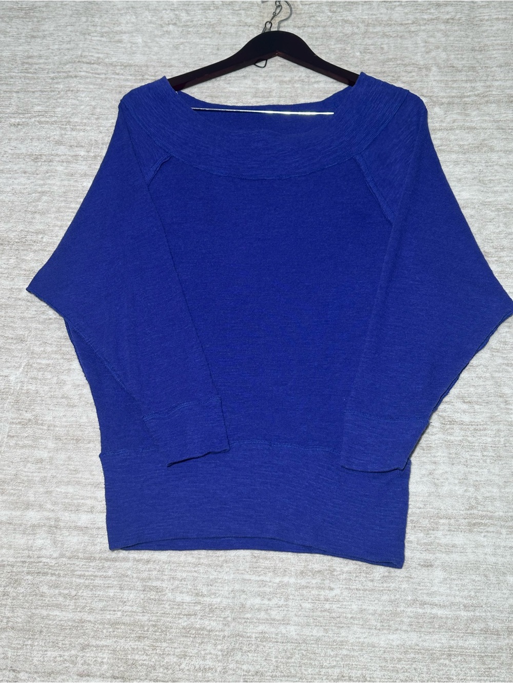 We The Free Royal Blue Off-the-Shoulder Sweater